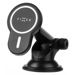 FIXED MagClick XL vezeték nélküli töltős tartó MagSafe-vel műszerfalra vagy szélvédőre, fekete