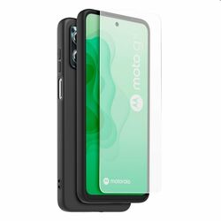 CASR tok + védőüveg Motorola Moto G13/G23 számára, fekete | pgs.hu