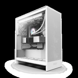NZXT case H7 Flow / 2x 120 mm fan / tempered glass / mesh panel / white