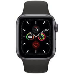 Apple Watch Series 5 GPS, 44mm Space Grey Aluminium Case with Black Sport Band - S/M & M/L na pgs.hu