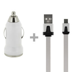 4-OK autós töltő + Adatkábel USB, 1 AMP, fehér az pgs.hu