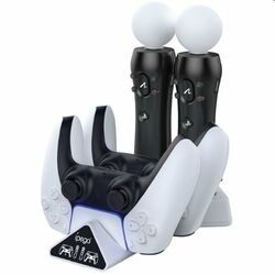 iPega P5011 PS5 DualSense és Move Controller duális töltőállomás az pgs.hu