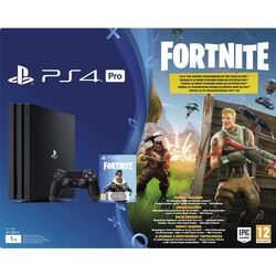 Sony PlayStation 4 Pro 1TB, jet black + Fortnite Additional Content Voucher az pgs.hu